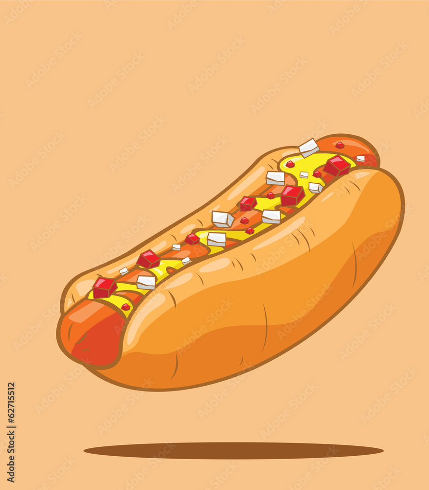 Hot dog Classic american fast food Hot dog Classic american fast food