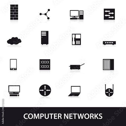 computer network icons eps10