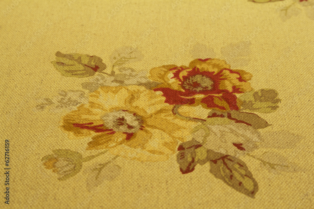Fabric with floral design ornaments Fabric with floral design ornaments