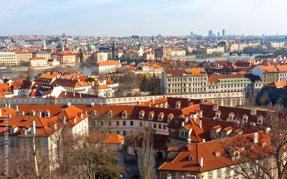Nice view on Prague city