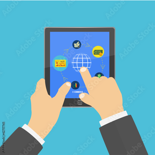 E-commerce infographic concept of purchasing