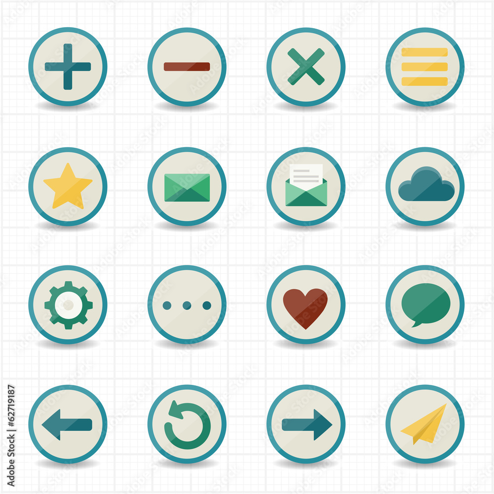 Internet web mobile icons with white background Internet web mobile icons with white background