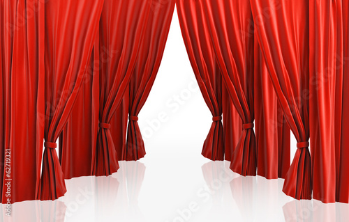 Red curtain classic style