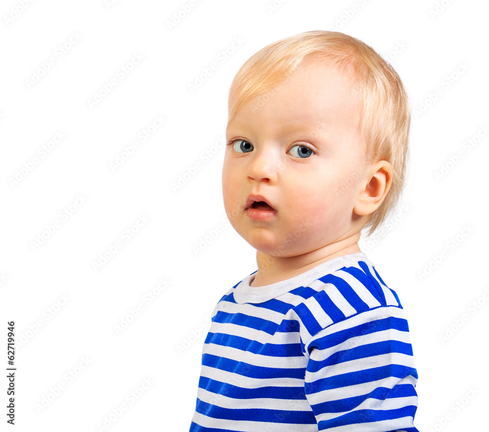 small child isolated on a white background small child isolated on a white background