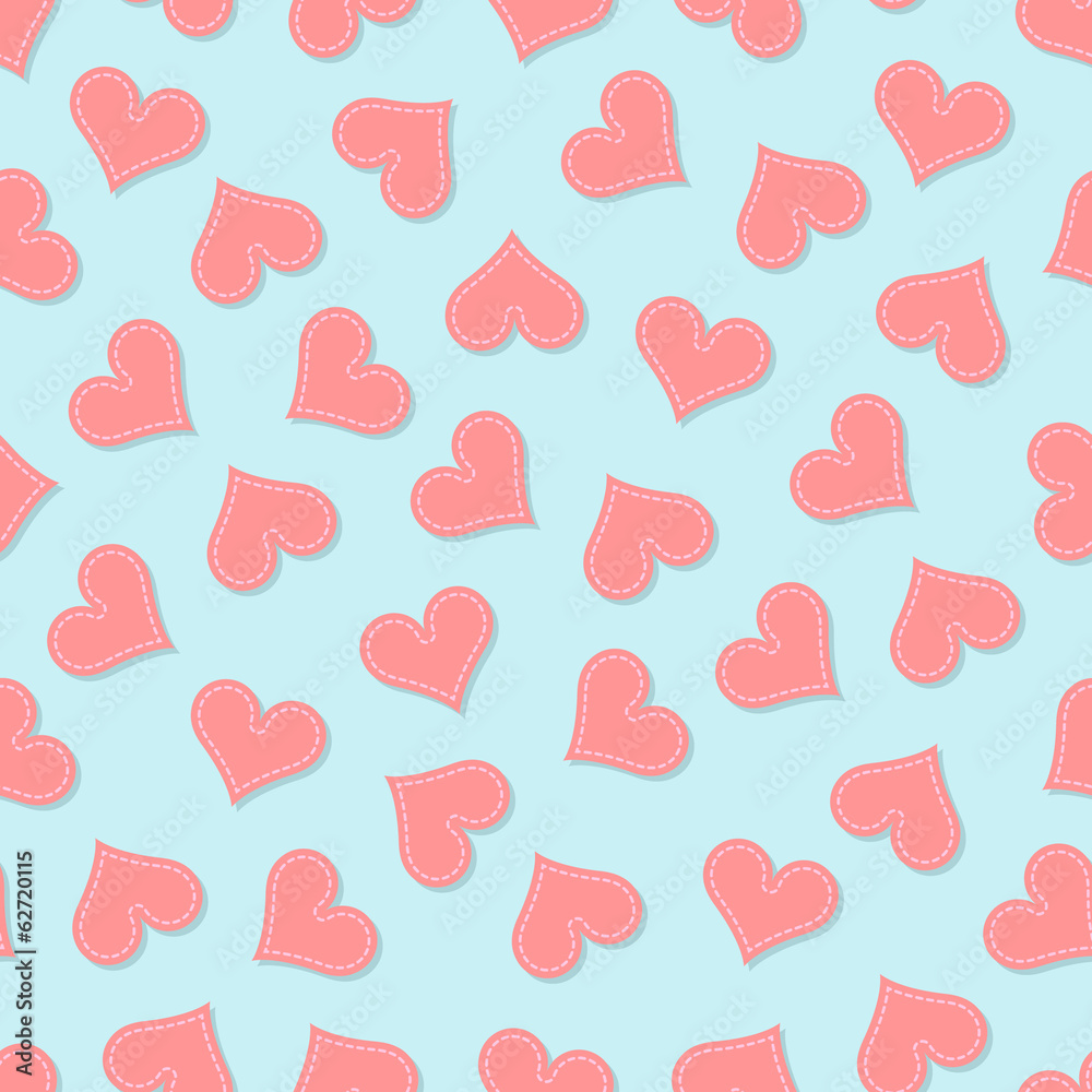 Valentine's heart seamless pattern