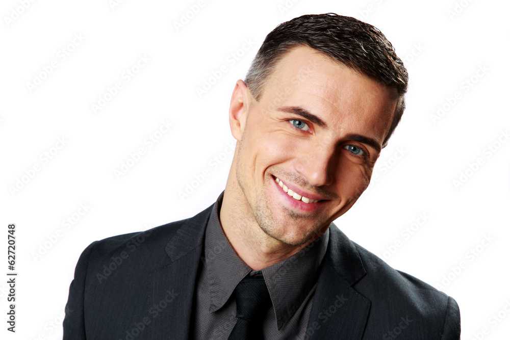 Portrait of a happy businessman isolated on a white background Portrait of a happy businessman isolated on a white background