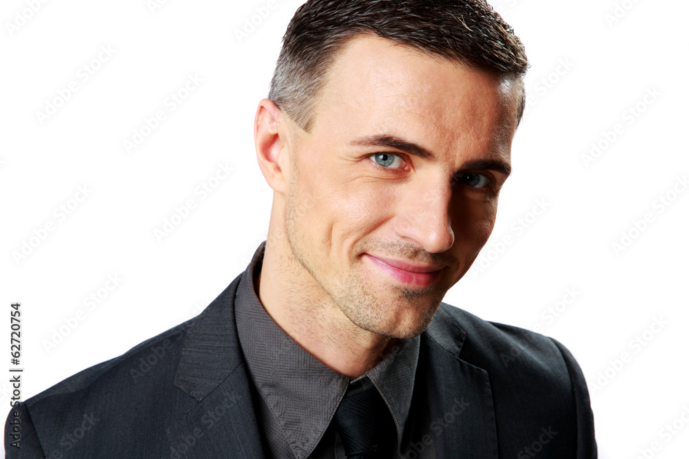 Portrait of a smiling businessman isolated on a white background Portrait of a smiling businessman isolated on a white background