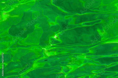 green abstract background of wavy water