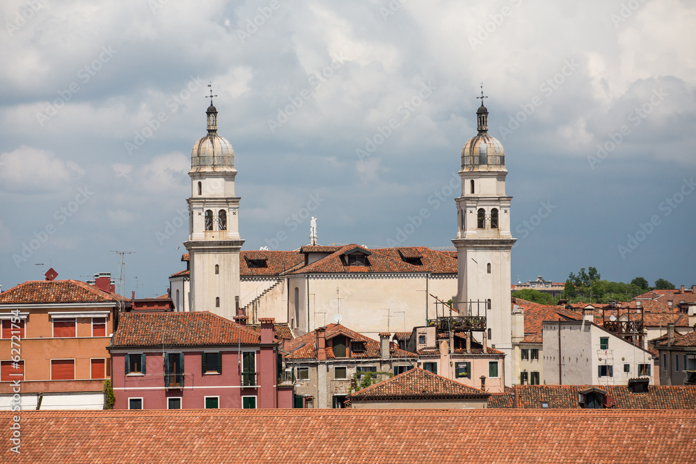 Church Spires with Domes in Venice
