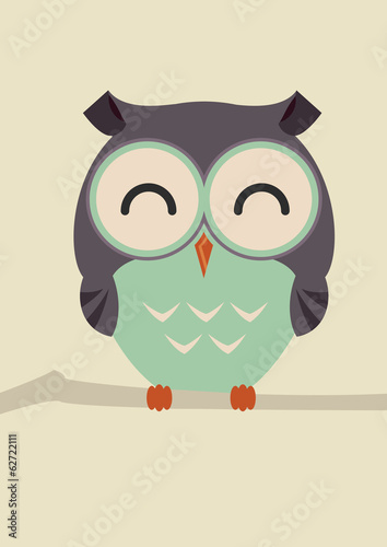 owl on a brunch