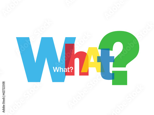 "WHAT?" Letter Collage (questions explanations help support how)