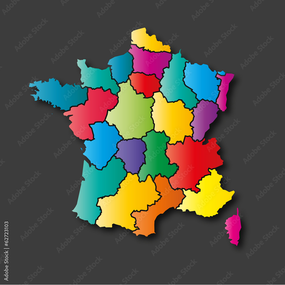 Fototapeta premium carte de france