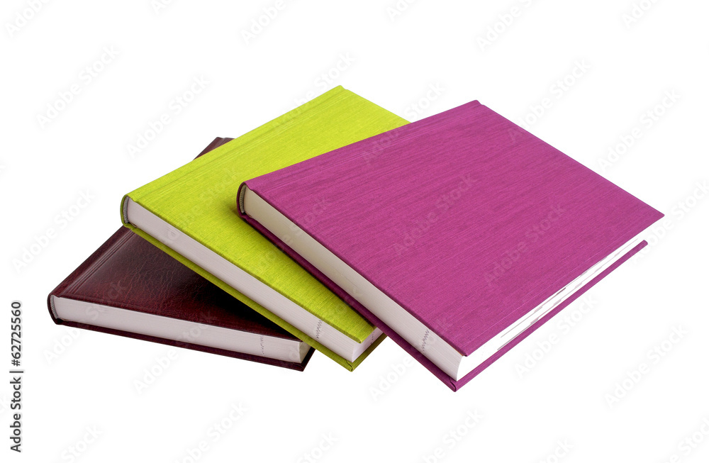Colorful books isolated on white background Colorful books isolated on white background