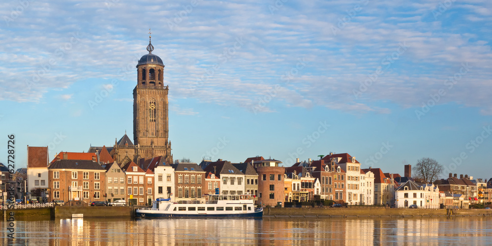 Panoramic view of the medieval Dutch city Deventer