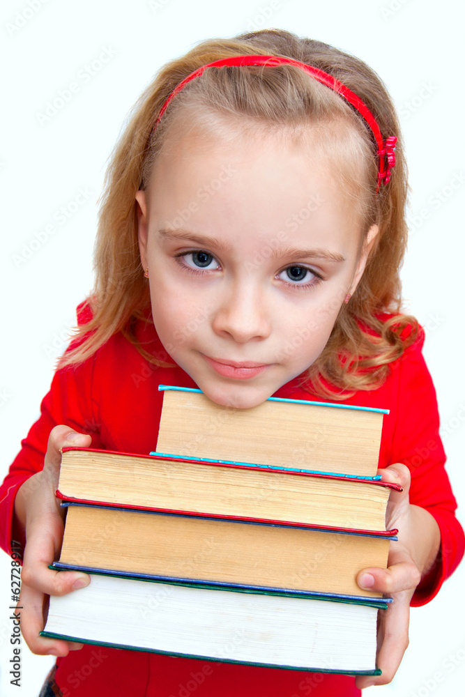 Girl with books