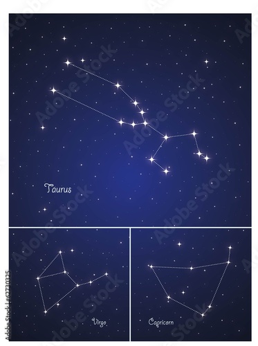 Constellations Taurus , Capricorn and Virgo