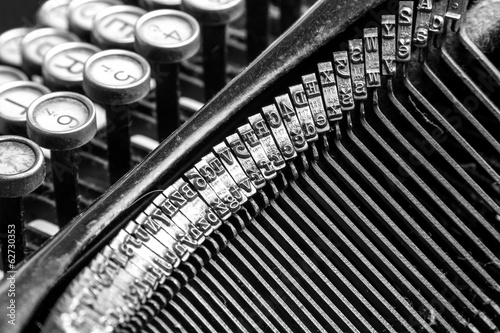 Close-up of old typewriter