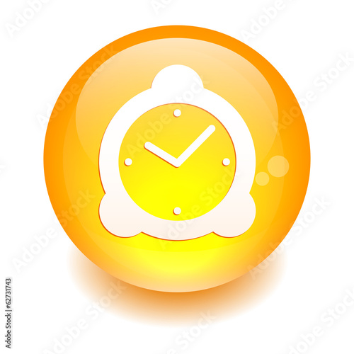 button hours icon orange