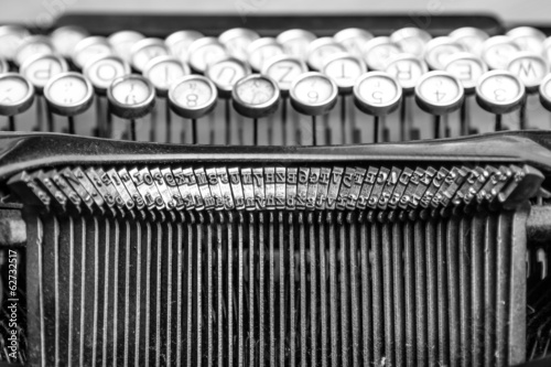 Close-up of old typewriter
