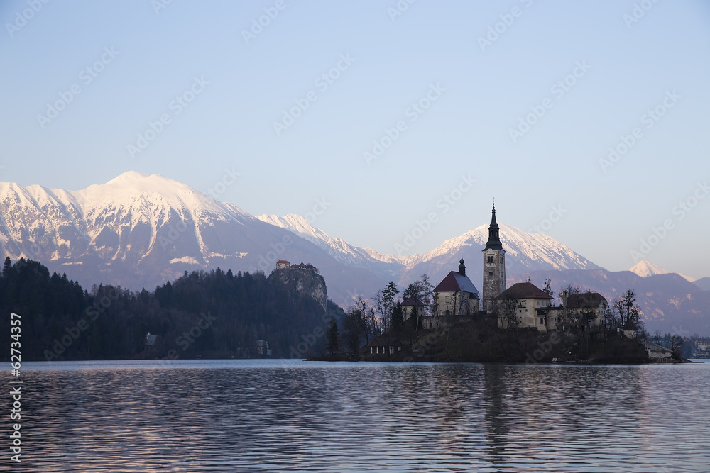 Santa Maria Church in Lake Bled