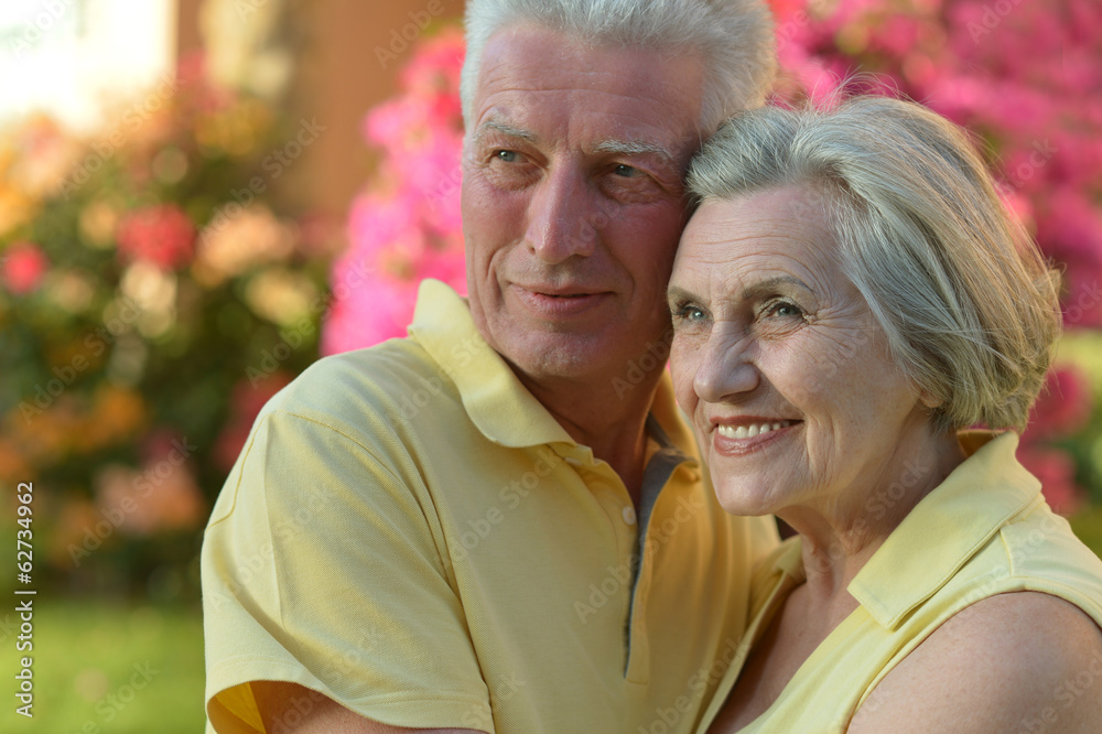 Loving elder couple