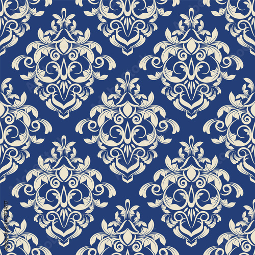 damask pattern. vector seamless wallpaper. flower background
