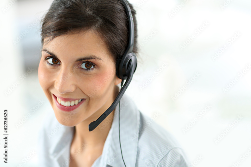 Portrait of beautiful customer service representative Portrait of beautiful customer service representative