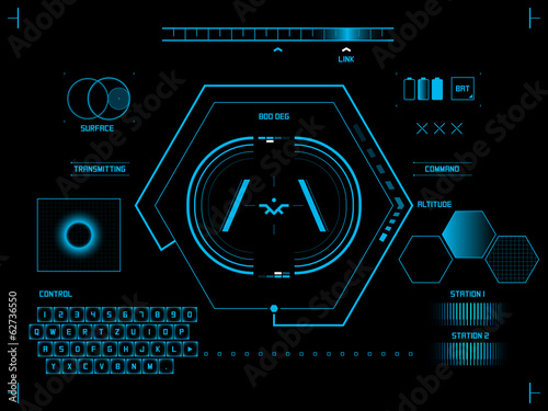Futuristic user interface HUD