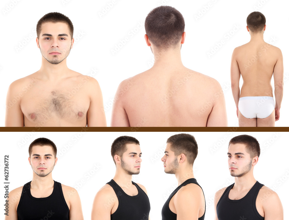 Snapshot of model. Handsome man isolated on white Snapshot of model. Handsome man isolated on white