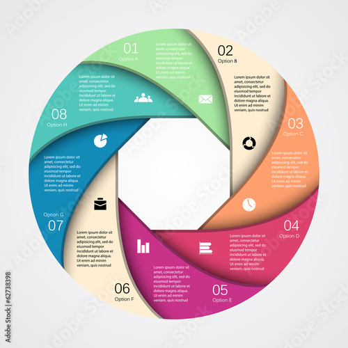 Modern vector info graphic for business project