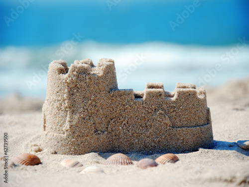Sandburg am Strand