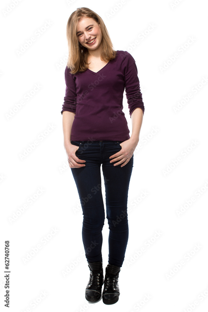 Friendly sexy young woman with a lovely figure Friendly sexy young woman with a lovely figure