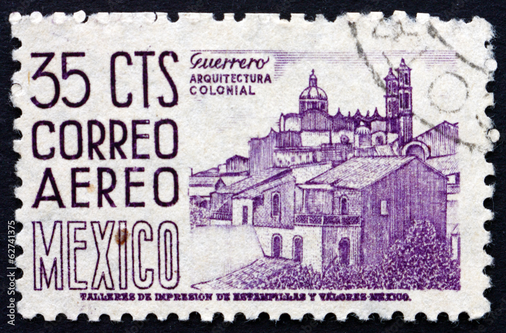 Postage stamp Mexico 1950 Guerrero, View of Taxco