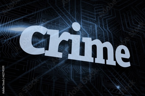 Fotografie Crime against futuristic black and blue background