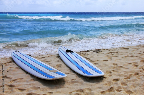 Surfboards at beach