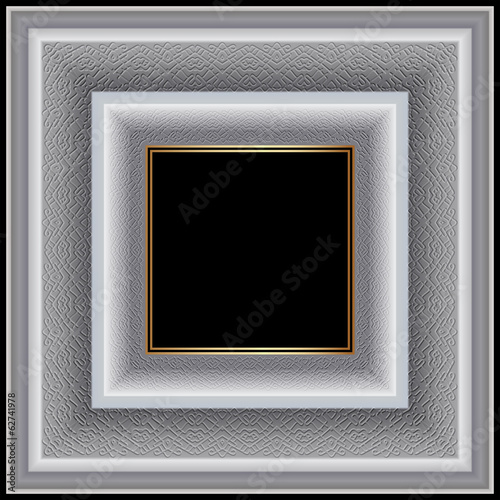 White square frame graceful ornament