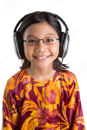 Young Girl Listening To Headphone