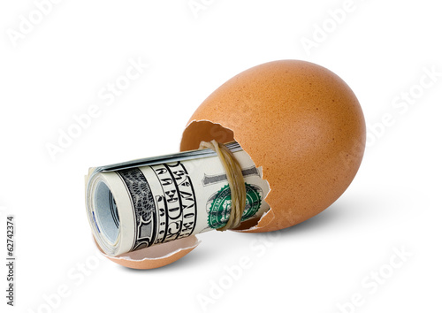 egg with money