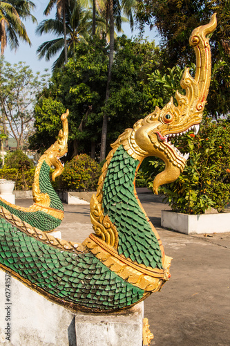 NAGA,Snake god statue According to the beliefs of  Laos photo