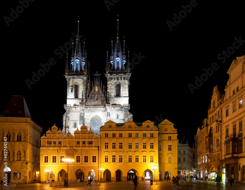 Old Town Square Tyn Church in Prague