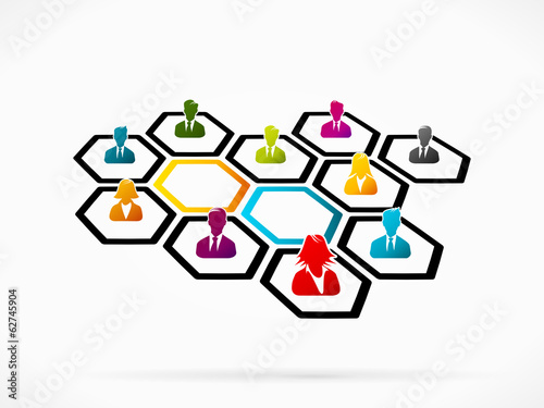 Abstract illustration of business networking