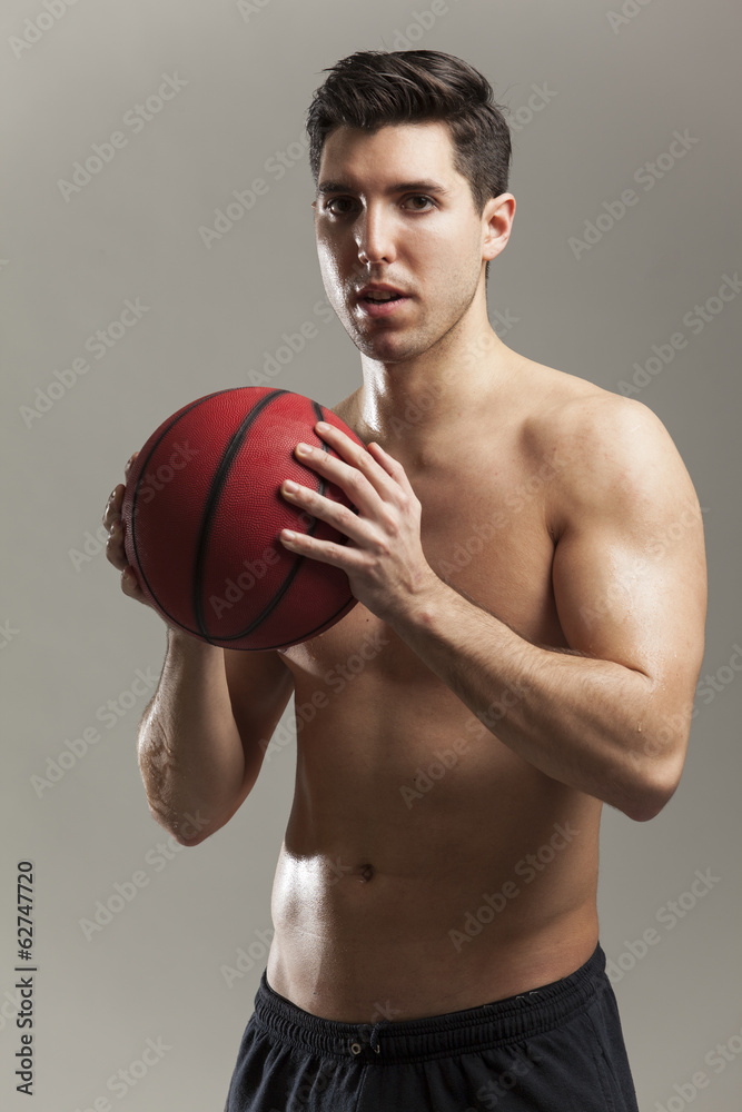 A man working out with his medicine ball A man working out with his medicine ball