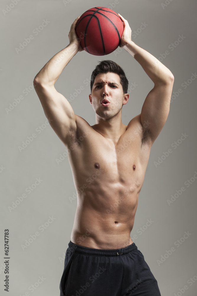 A man working out with his medicine ball A man working out with his medicine ball