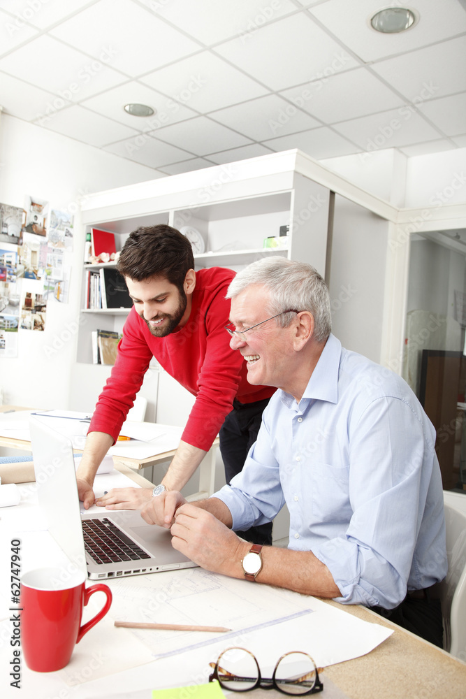 Fototapeta premium Business team in small architect studio