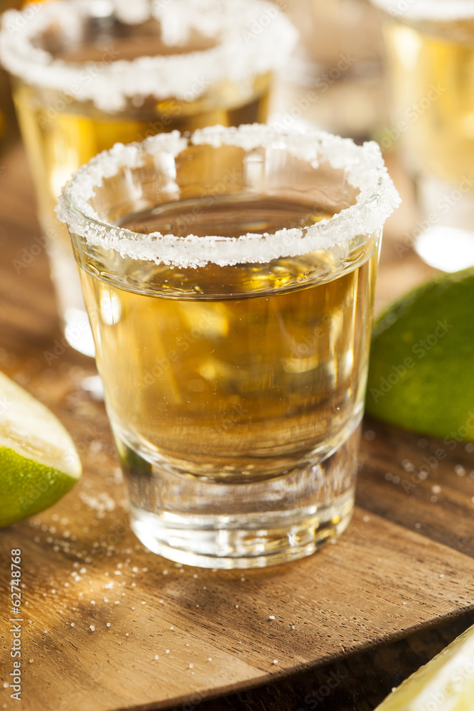 Tequila Shots with Lime and Salt