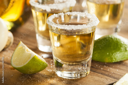 Tequila Shots with Lime and Salt