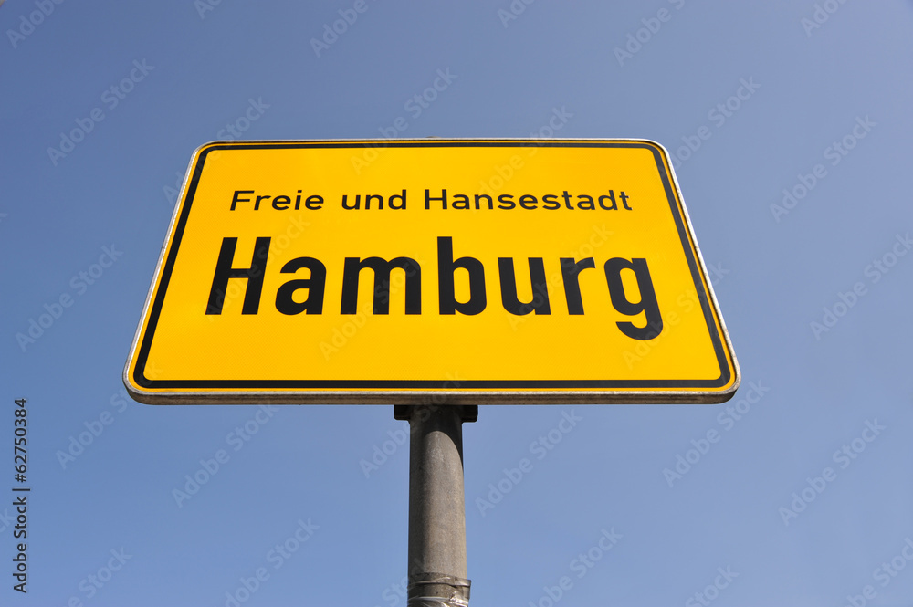 Freie und Hansestadt Hamburg, Ortsschild, Ortstafel, 50 Freie und Hansestadt Hamburg, Ortsschild, Ortstafel, 50
