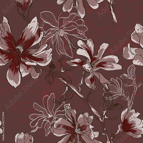 floral seamless pattern with flowers