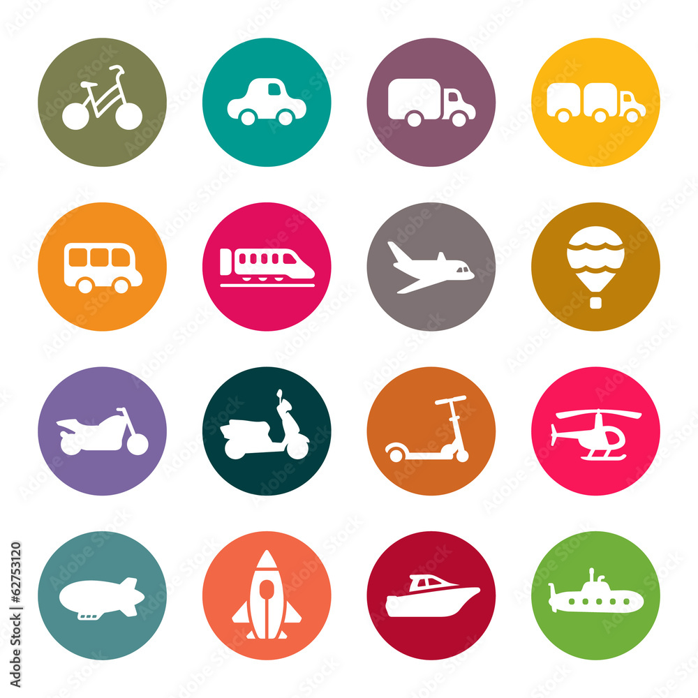 Transport icon set