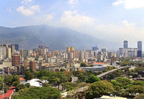 Skyline of Caracas city. Capital of Venezuela photo